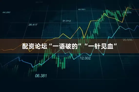配资论坛“一语破的”“一针见血”